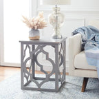 SAFAVIEH Grayce Trellis Silver Leaf End Table. - 19  W x 19  D x 23  H - 19Wx19Dx23H
