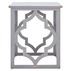 SAFAVIEH Grayce Trellis Silver Leaf End Table. - 19  W x 19  D x 23  H - 19Wx19Dx23H