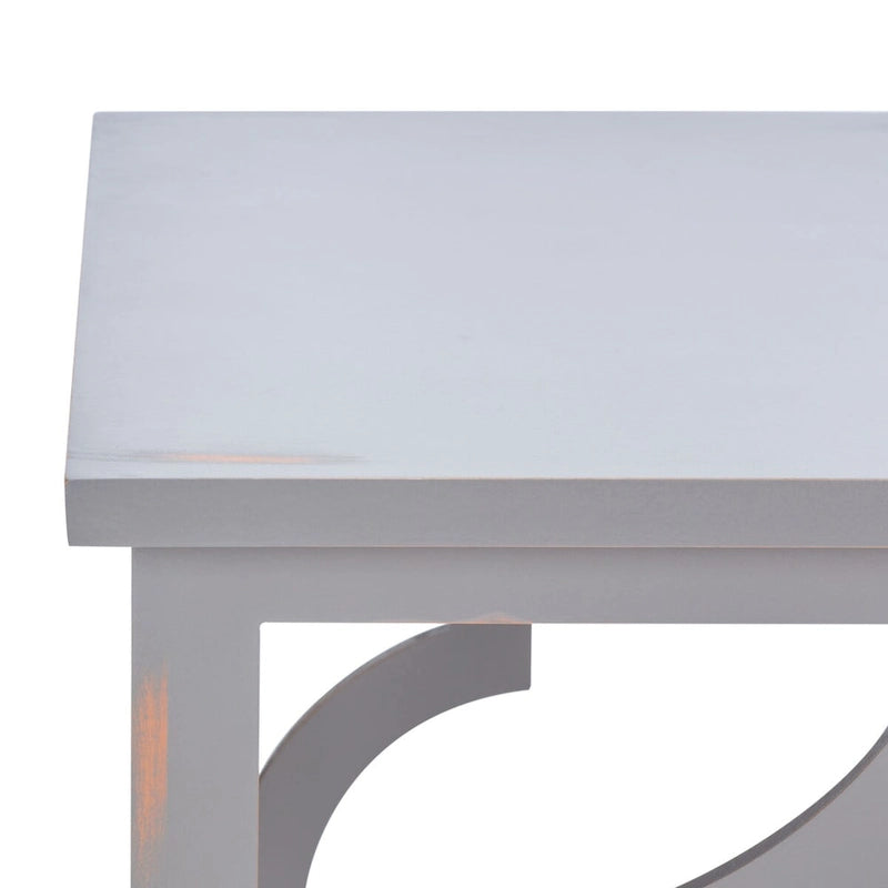 SAFAVIEH Grayce Trellis Silver Leaf End Table. - 19  W x 19  D x 23  H - 19Wx19Dx23H