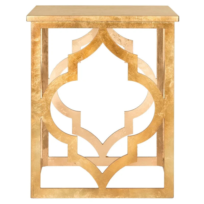 SAFAVIEH Grayce Trellis Silver Leaf End Table. - 19  W x 19  D x 23  H - 19Wx19Dx23H
