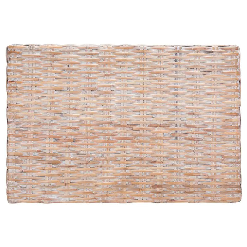 SAFAVIEH Caron Washed Natural Wicker Bench - 41  W x 28  D x 12  H - 41Wx28Dx12H