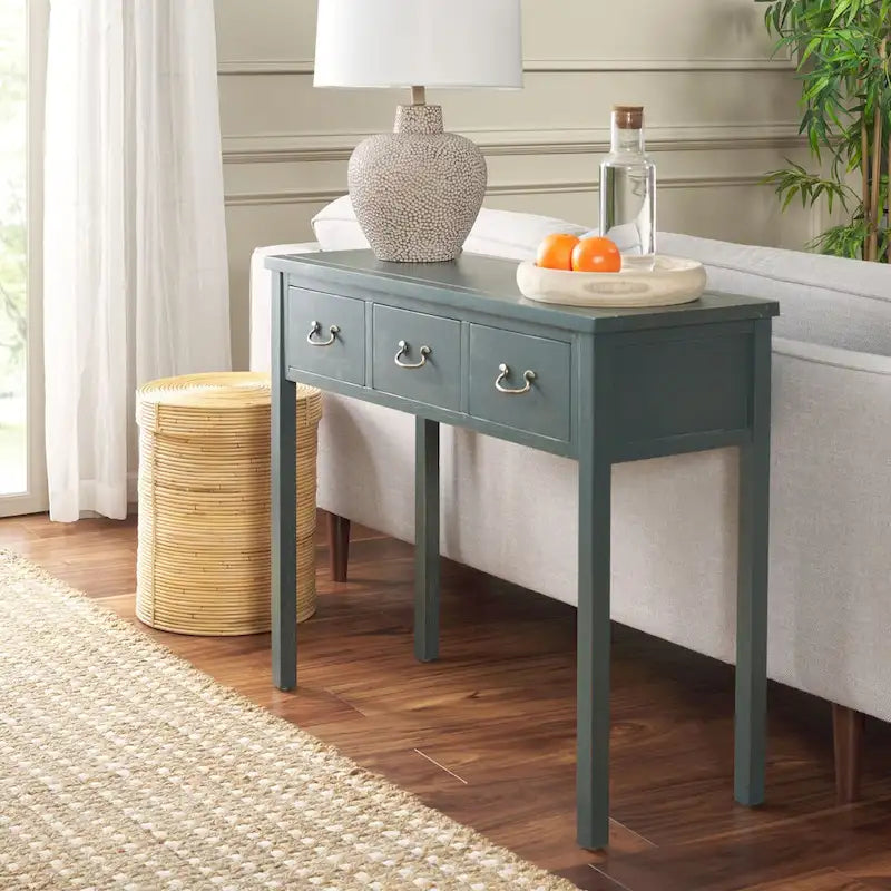 SAFAVIEH Marleine Antiqued Grey Console Table - 39.4 x 14.2 x 31.7 - 39Wx14Dx32H