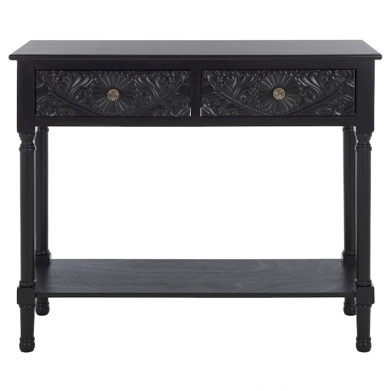 SAFAVIEH Leonia 2-Drawer Console Table - 35.5  W x 13  L x 29.5  H - 36Wx13Dx30H