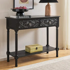 SAFAVIEH Leonia 2-Drawer Console Table - 35.5  W x 13  L x 29.5  H - 36Wx13Dx30H