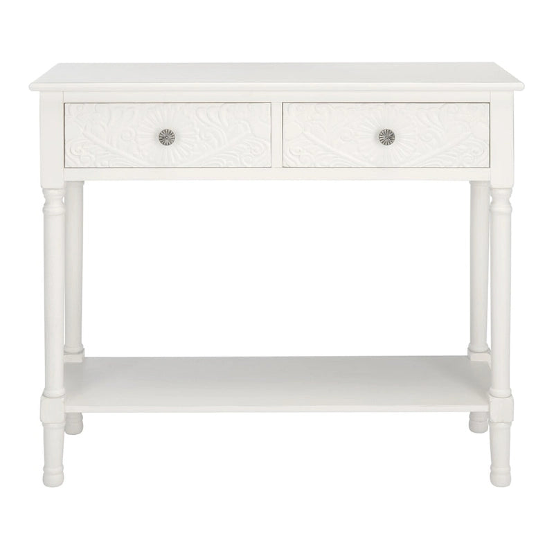 SAFAVIEH Leonia 2-Drawer Console Table - 35.5  W x 13  L x 29.5  H - 36Wx13Dx30H