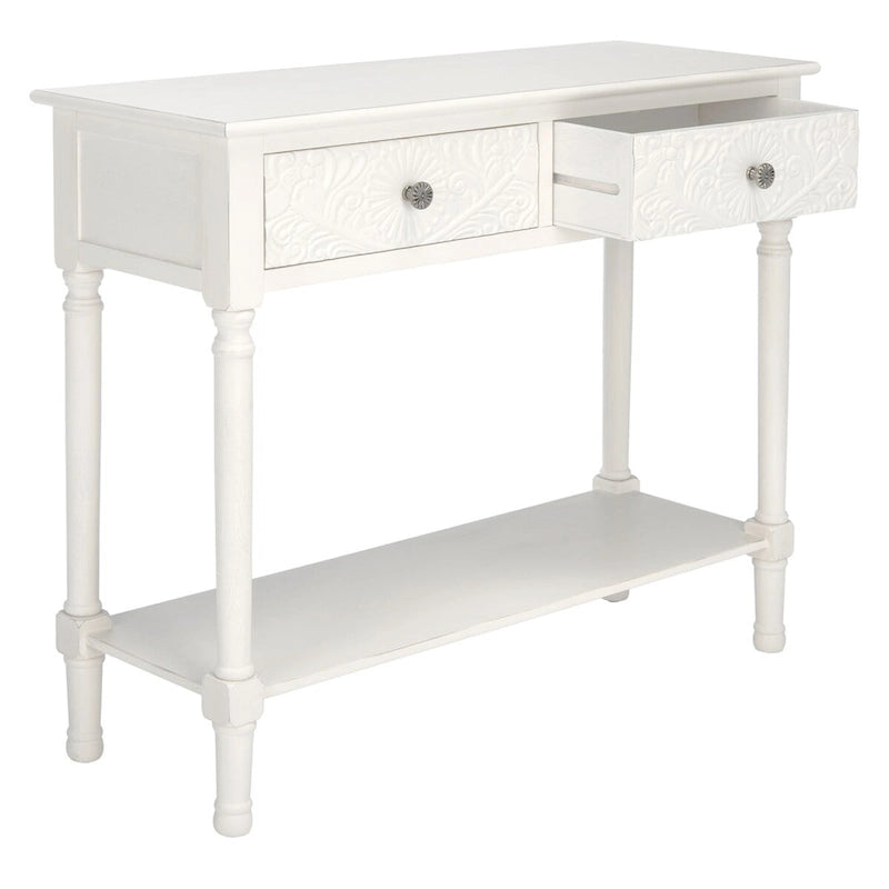 SAFAVIEH Leonia 2-Drawer Console Table - 35.5  W x 13  L x 29.5  H - 36Wx13Dx30H