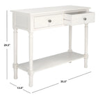 SAFAVIEH Leonia 2-Drawer Console Table - 35.5  W x 13  L x 29.5  H - 36Wx13Dx30H
