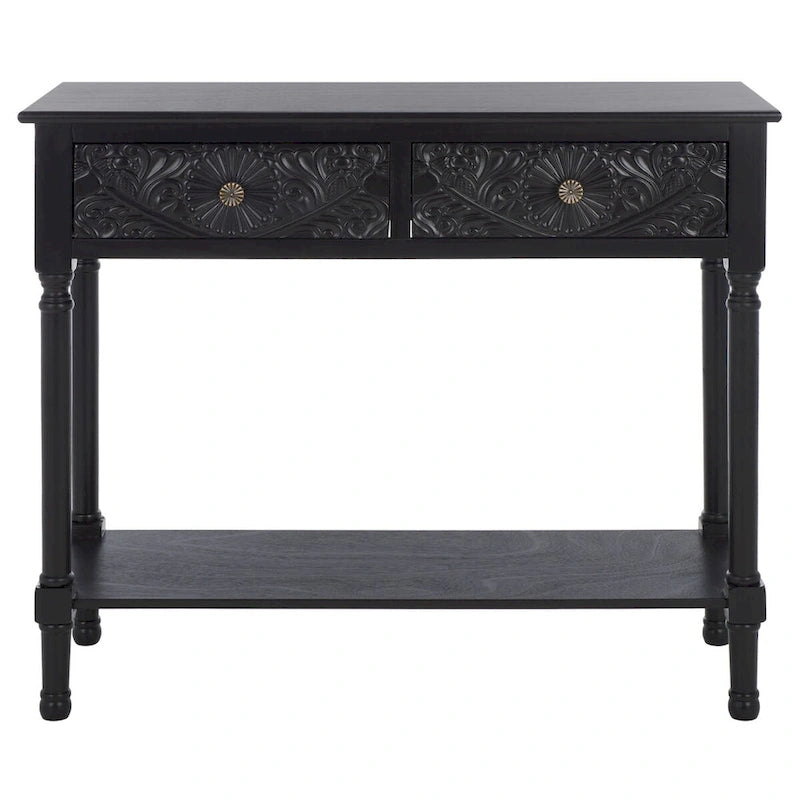 SAFAVIEH Leonia 2-Drawer Console Table - 35.5  W x 13  L x 29.5  H - 36Wx13Dx30H