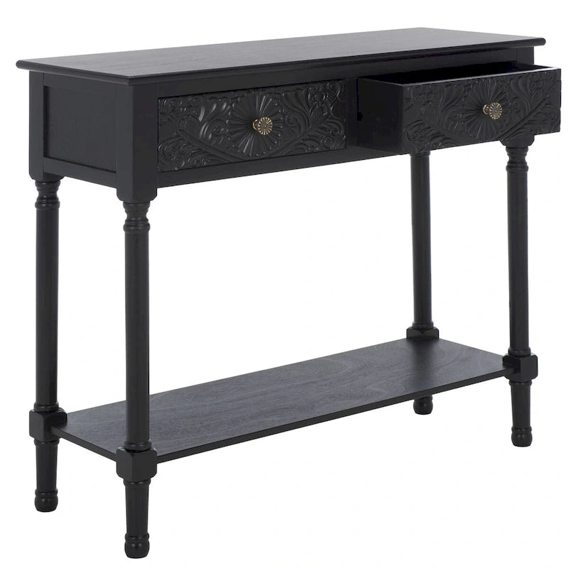 SAFAVIEH Leonia 2-Drawer Console Table - 35.5  W x 13  L x 29.5  H - 36Wx13Dx30H