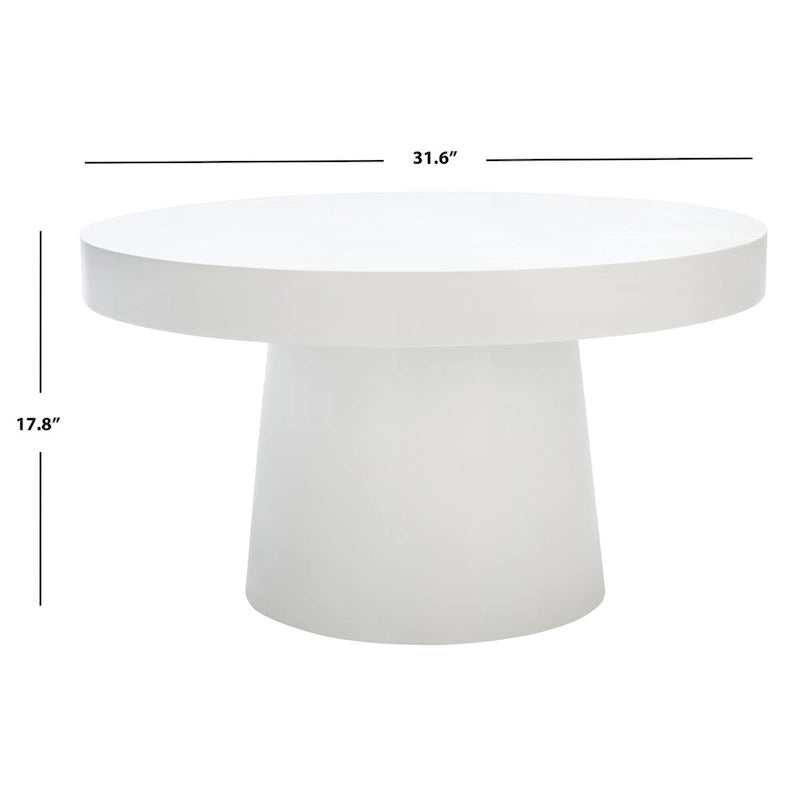 SAFAVIEH Berenice Paper Mache Round Coffee Table - 31.6  W x 31.6  L x 17.8  H - 32Wx32Dx18H