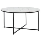 SAFAVIEH Alverda Marble Coffee Table - 35  W x 35  D x 19  H - 35Wx35Dx19H