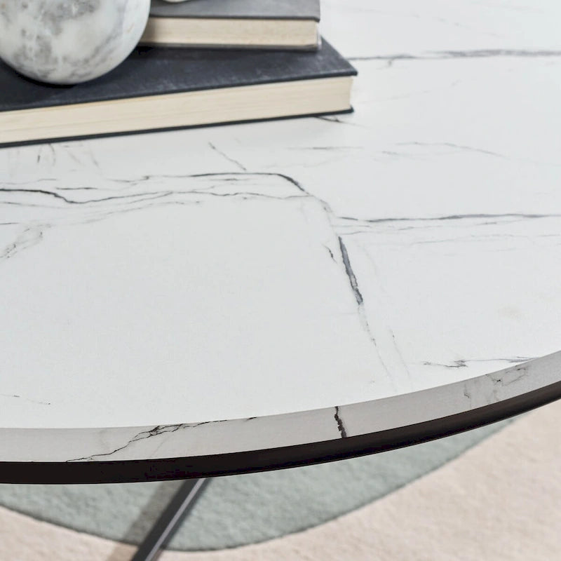 SAFAVIEH Alverda Marble Coffee Table - 35  W x 35  D x 19  H - 35Wx35Dx19H