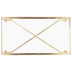 SAFAVIEH Couture Araminta Gold Leaf Coffee Table - 44  W x 24  L x 20.5  H - 44Wx24Dx21H