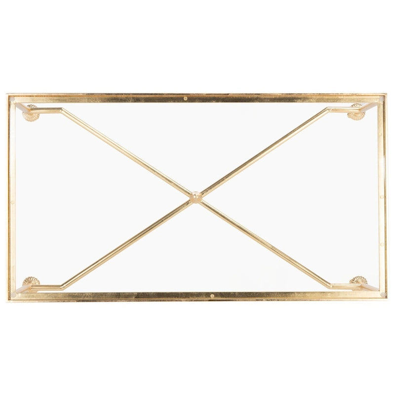 SAFAVIEH Couture Araminta Gold Leaf Coffee Table - 44  W x 24  L x 20.5  H - 44Wx24Dx21H