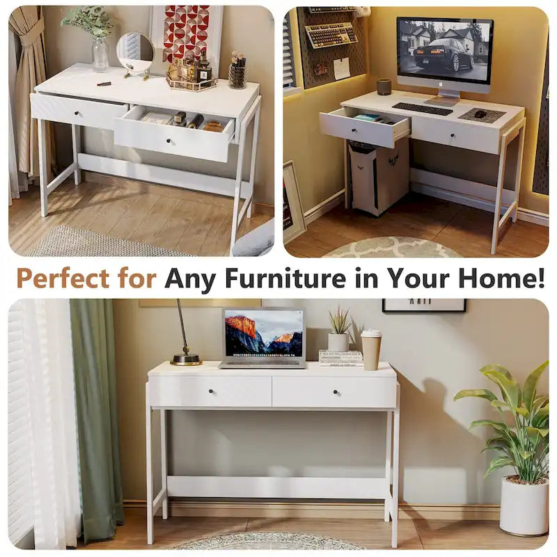 VredHom 2-drawer Computer Office Study Writing Desk