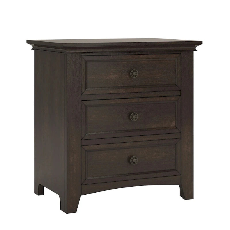 Ediline 3-drawer Wood Modular Storage Nightstand with Charging Station by iNSPIRE Q Classic