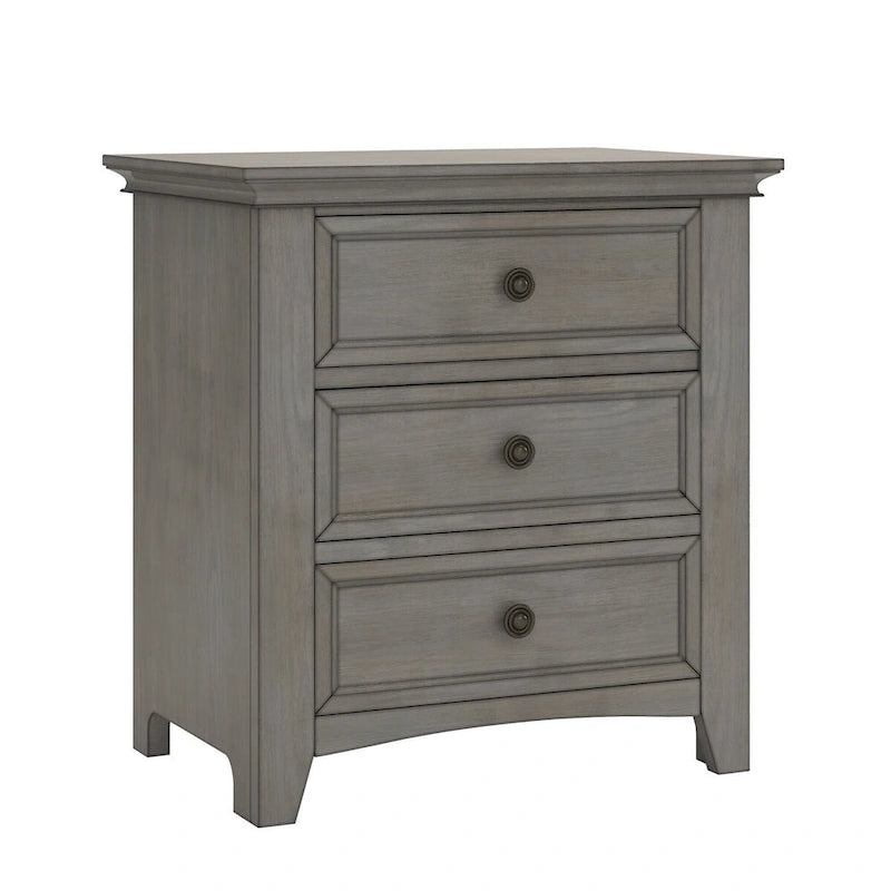 Ediline 3-drawer Wood Modular Storage Nightstand with Charging Station by iNSPIRE Q Classic