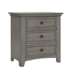 Ediline 3-drawer Wood Modular Storage Nightstand with Charging Station by iNSPIRE Q Classic