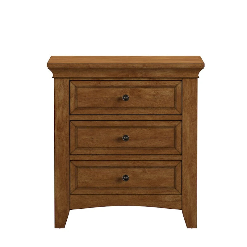 Ediline 3-drawer Wood Modular Storage Nightstand with Charging Station by iNSPIRE Q Classic