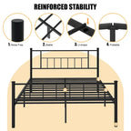 Futzca Bed Frame with Headboard and Footboard