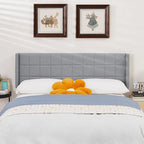 Javlergo Queen/King Size Adjustable Upholstered Headboard, Modern Wingback Headboard with Double Nailhead Trimming