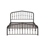 Alazyhome Platform Metal Bed Frame with Headboard, Iron Slat Support