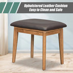 Grondin Modern Style Vanity Set with Flip Top Mirror, Cushioned Stool and Drawers, 2-in-1 Makeup table Set for Bedroom