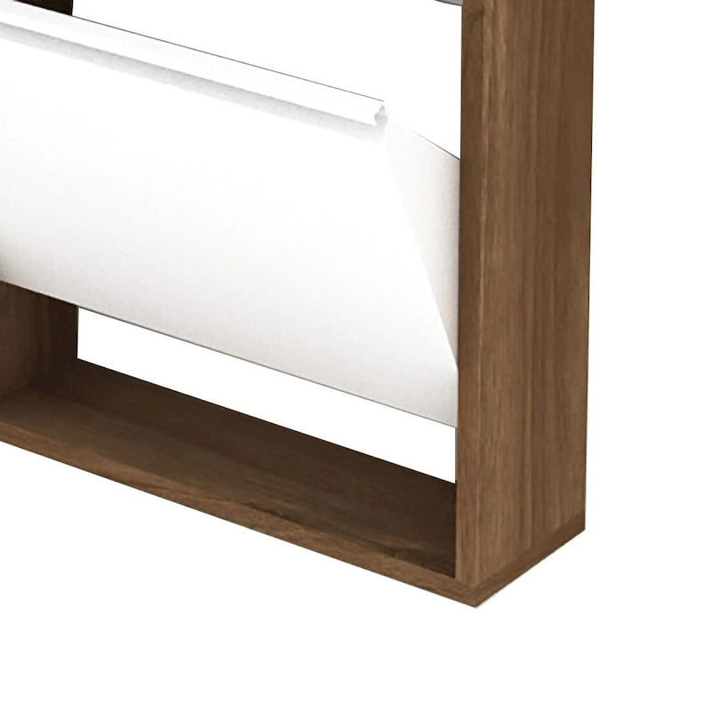 Modern Farmhouse Style Freestanding Shoe Storage Cabinet