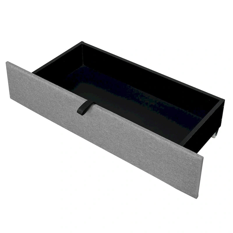 Upholstered Platform Bed with Storage Headboard