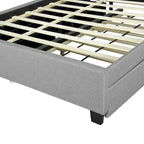 Upholstered Platform Bed with Storage Headboard