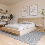 Napa 4-Piece Platform Bedroom Set With Floating Nightstand