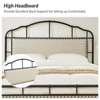 Eufemia Industrial 62  High Headboard Platform Metal Bed Frame by HULALA HOME