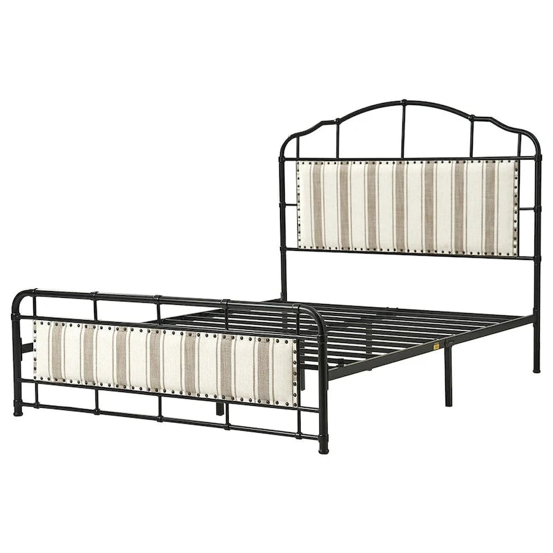 Eufemia Industrial 62  High Headboard Platform Metal Bed Frame by HULALA HOME