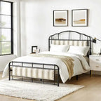 Eufemia Industrial 62  High Headboard Platform Metal Bed Frame by HULALA HOME