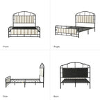 Eufemia Industrial 62  High Headboard Platform Metal Bed Frame by HULALA HOME