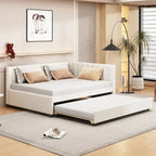 Merax Full Size Upholstered Daybed with Trundle