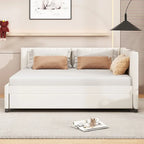 Merax Full Size Upholstered Daybed with Trundle