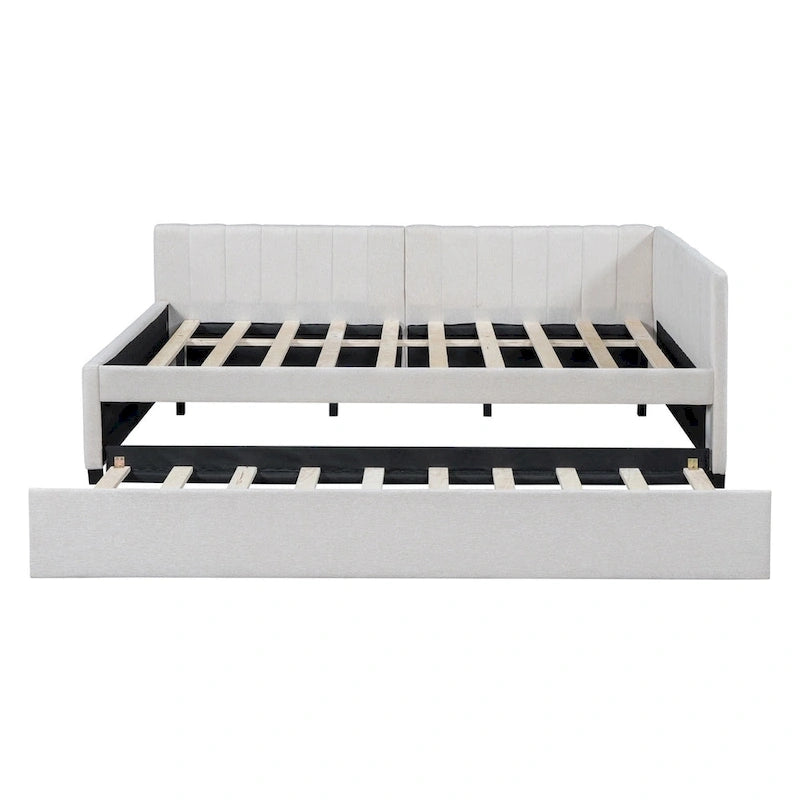 Merax Full Size Upholstered Daybed with Trundle