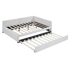 Merax Full Size Upholstered Daybed with Trundle