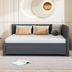 Merax Full Size Upholstered Daybed with Trundle