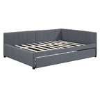 Merax Full Size Upholstered Daybed with Trundle
