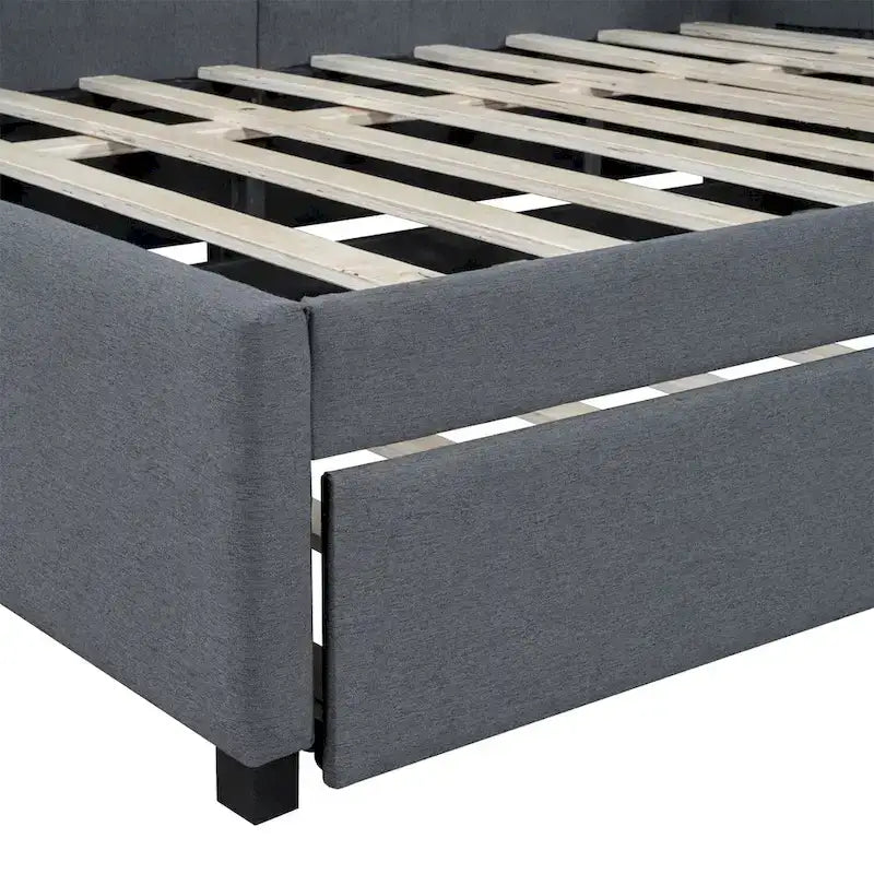 Merax Full Size Upholstered Daybed with Trundle