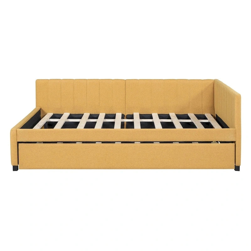 Merax Full Size Upholstered Daybed with Trundle