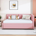 Merax Full Size Upholstered Daybed with Trundle