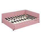 Merax Full Size Upholstered Daybed with Trundle