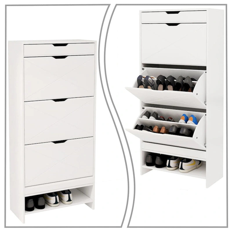 Stylish Minimalist Freestanding Shoe Storage Cabinet