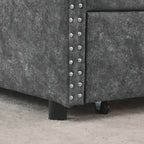 Queen Size Daybed With Drawers Upholstered Tufted Sofa Bed