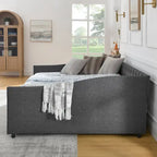Queen Size Daybed With Drawers Upholstered Tufted Sofa Bed