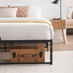 14 inch Platform Frame, with 3 in 1 Steel Support, No Box Spring Needed, Load Up to 800Lbs