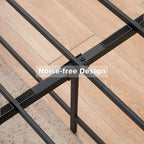 14 inch Platform Frame, with 3 in 1 Steel Support, No Box Spring Needed, Load Up to 800Lbs